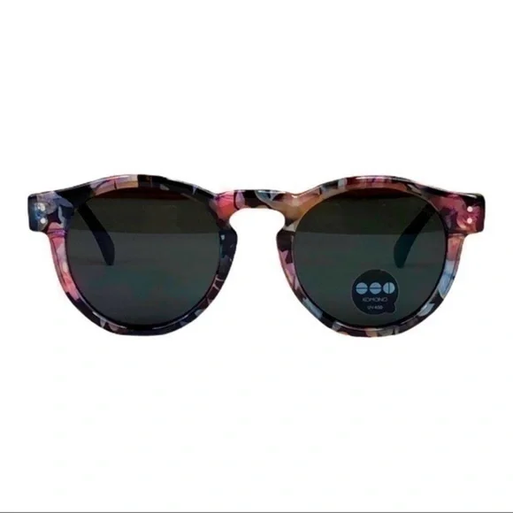 KOMONO sunglasses NEW Clement Floral round black pink - www  display picture 2